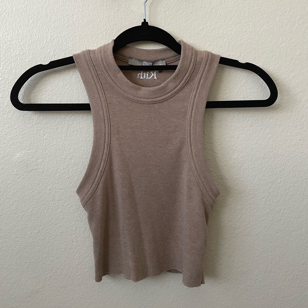 Kith XS taupe brown tank